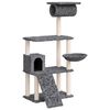 vidaXL Albero per Gatti con Tiragraffi in Sisal Grigio Scuro 131 cm