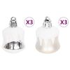 vidaXL Set Addobbi di Natale 70 pz Argento e Bianco