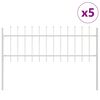 vidaXL Recinzione per Giardino WOERDEN 5 pz 8,5 x 0,6 m Bianco