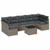 vidaXL Set di divani 8 pcs Grigio polyrattan