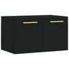 vidaXL Mobile a Parete Nero 60x36,5x35 cm in Legno Multistrato