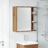 vidaXL Mobile Bagno con Specchio Rovere 62,5x20,5x64 cm Multistrato