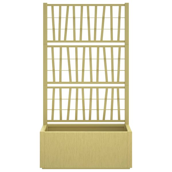 vidaXL Vaso da Giardino con Trellis Verde 80 x 36 x 140 cm PP