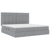vidaXL Letto con contenitore e materasso Grigio chiaro 200 x 200 cm