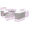 vidaXL Set Divano da Giardino 8 pcs Nero polyrattan