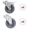 vidaXL Ruote Girevoli con Foro per Bullone 12 pz 75 mm
