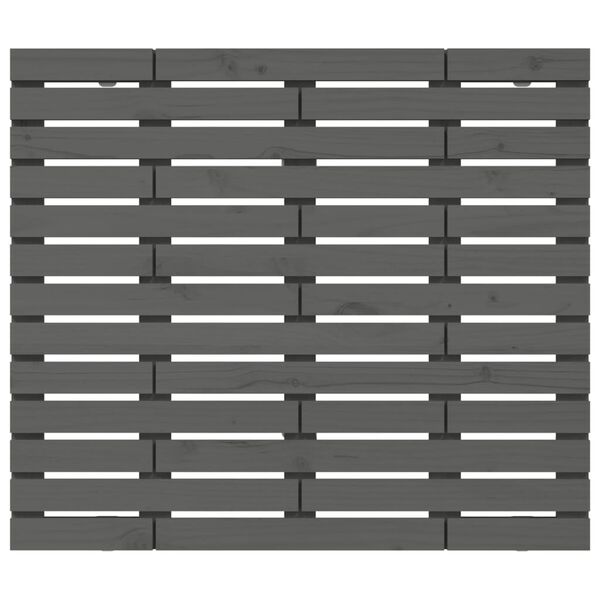 vidaXL Testiera da Parete Grigia 141x3x91,5 cm Legno Massello di Pino