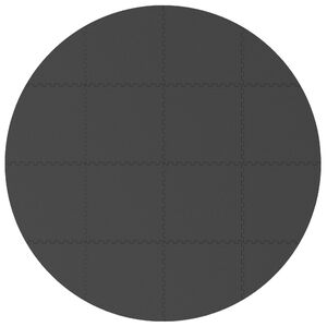 vidaXL Tappetino per piscina 16 pz &Oslash; 235 cm Rotondo Schiuma EVA Nero