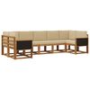 vidaXL Set di divani da esterno con cuscino 7 pcs Naturale e Beige