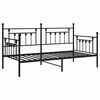 vidaXL Struttura per letto di giorno Nero 107 x 203 cm Acciaio