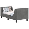 vidaXL Struttura letto per bambini con testata Grigio Scuro Velluto