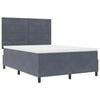 vidaXL Letto a molle con materasso Grigio scuro 140 x 190 cm Tessuto