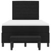 vidaXL Letto a molle con materasso Nero 120 x 200 cm Tessuto