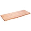 vidaXL Piano Bagno Marrone 100x40x(2-4) cm Legno Massello Trattato
