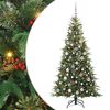 vidaXL Albero di Natale Artificiale con Rami Pieghevoli Verde 180 cm