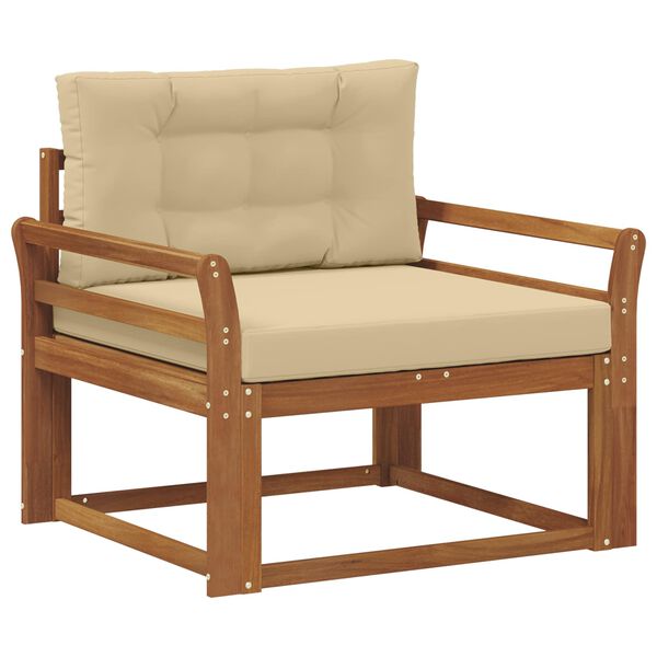 vidaXL Divano centrale per esterno Legno di Acacia Massello Naturale