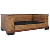 vidaXL Set di Divani 2 pz con Cuscini in Rattan Naturale Marrone