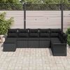 vidaXL Set Divano da Giardino con cuscino 8 pcs Nero Poly Rattan