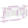 vidaXL Copertura per Radiatore in MDF 205 cm