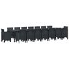 vidaXL Set da pranzo da giardino con cuscini 17 pz Antracite PP