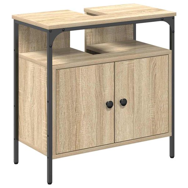 vidaXL Mobile da Bagno Beige 60 x 30 x 60 cm Legno multistrato