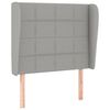 vidaXL Testiera ad Orecchio Grigio Chiaro 93x23x118/128 cm in Tessuto