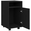 vidaXL Credenza con Ruote Nera 33x38x60 cm in Legno Multistrato