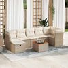 vidaXL Set Divano da Giardino 8 pz con Cuscini Beige in Polyrattan