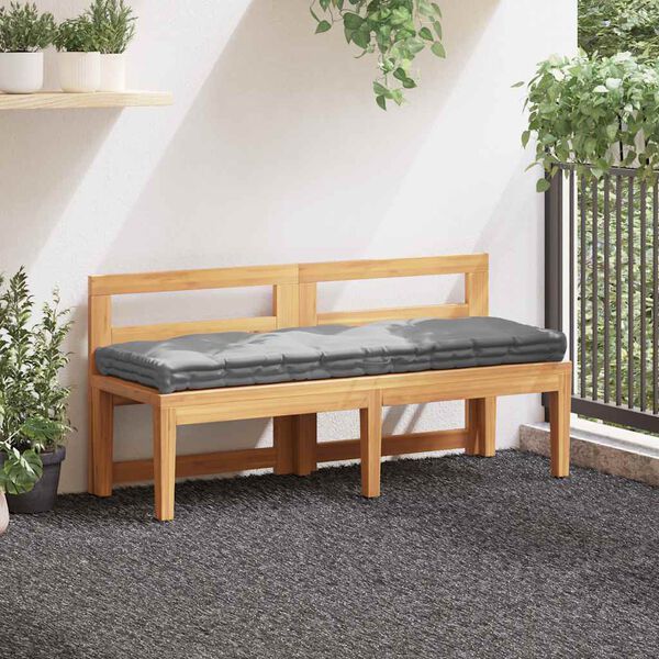 vidaXL Cuscino per Pallet e Pavimento in Cotone 120x40x7 cm Grigio