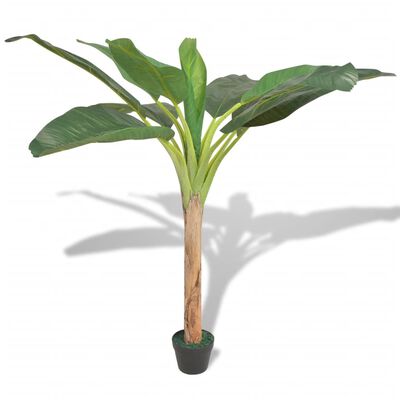 vidaXL Albero Banana Artificiale con Vaso 150 cm Verde