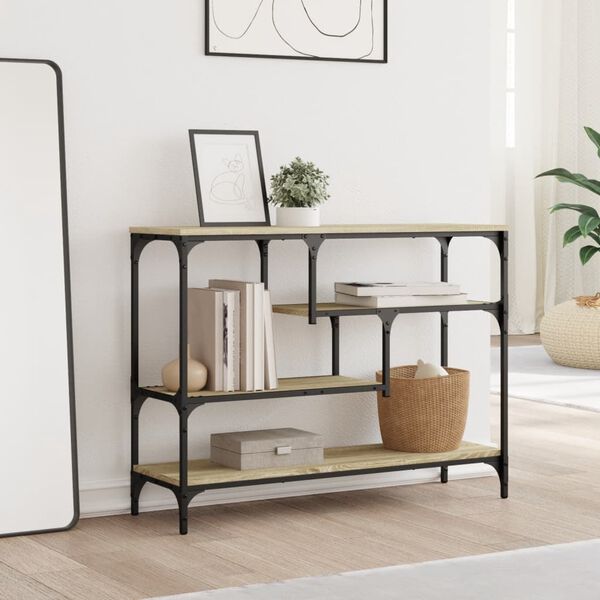 vidaXL Tavolo Consolle Rovere Sonoma 100x30x75 cm in Legno Multistrato