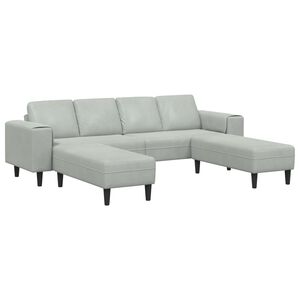 vidaXL Divano per Soggiorno 3 pcs Grigio chiaro