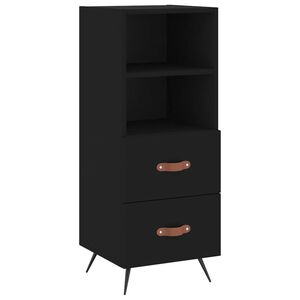 vidaXL Credenza Nero 34,5x34x90 cm in Legno Multistrato