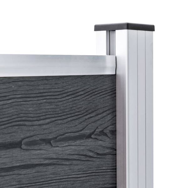 vidaXL Pali per Recinzione 3 pz in Alluminio 185 cm