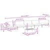 vidaXL Set di divani 6 pcs Antracite Legno di Acacia Massello