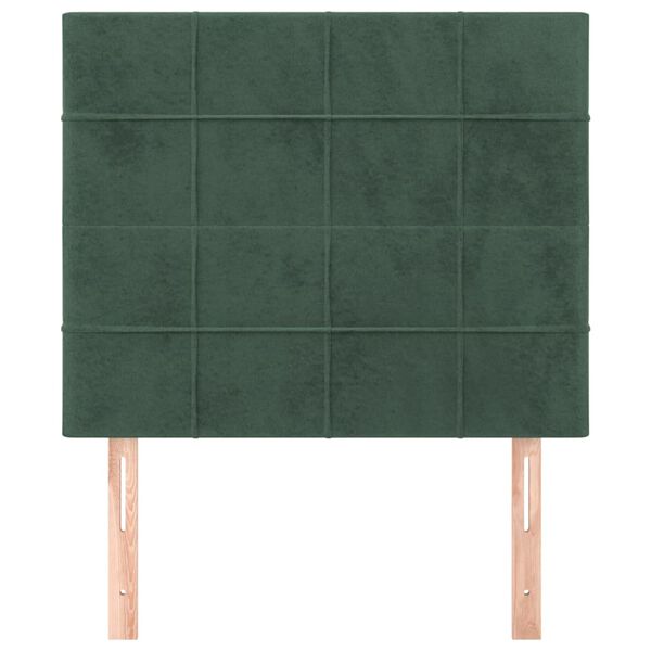vidaXL Testiera Verde Scuro 90x5x118/128 cm Velluto
