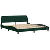 vidaXL Giroletto Dover Verde Scuro 180x200 cm in Velluto