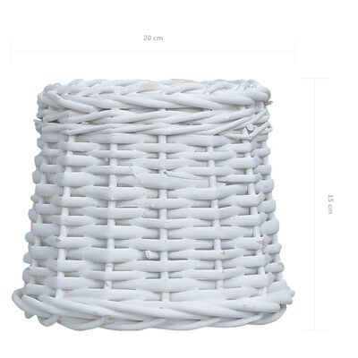 Abat-jour blanc diamètre 45x28 cm osier - Maison