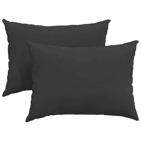 vidaXL Cuscini da Divano 2 pcs Nero 70 x 50 cm Tessuto