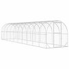 vidaXL Pollaio Argento 1000 x 200 x 200 cm Acciaio zincato