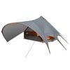 vidaXL Tenda Teepee per 7 Persone 7 persona Grigio e arancione