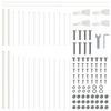 vidaXL Recinzione per Giardino 6 pcs Bianco 170 x 190 cm