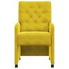 vidaXL Sedie da Pranzo con Ruote 2 pcs Giallo 58 x 67 x 97 cm Velluto