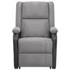 vidaXL Poltrona Alzapersona Massaggiante Grigio Chiaro Tessuto