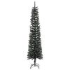 vidaXL Albero di Natale Artificiale Sottile con Base Verde 240 cm PVC