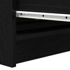 vidaXL Credenza Rovere Nero 80x35x99 cm in Legno Multistrato