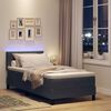 vidaXL Letto a Sorgente LED con led Grigio scuro 90 x 200 cm Velluto