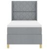 vidaXL Letto a molle con materasso Grigio chiaro 100 x 200 cm Tessuto