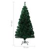 vidaXL Albero di Natale con Supporto Verde 150 cm in Fibra Ottica