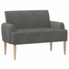 vidaXL Loveseat con bottoni imbottiti Grigio Scuro 116 x 67 x 81 cm